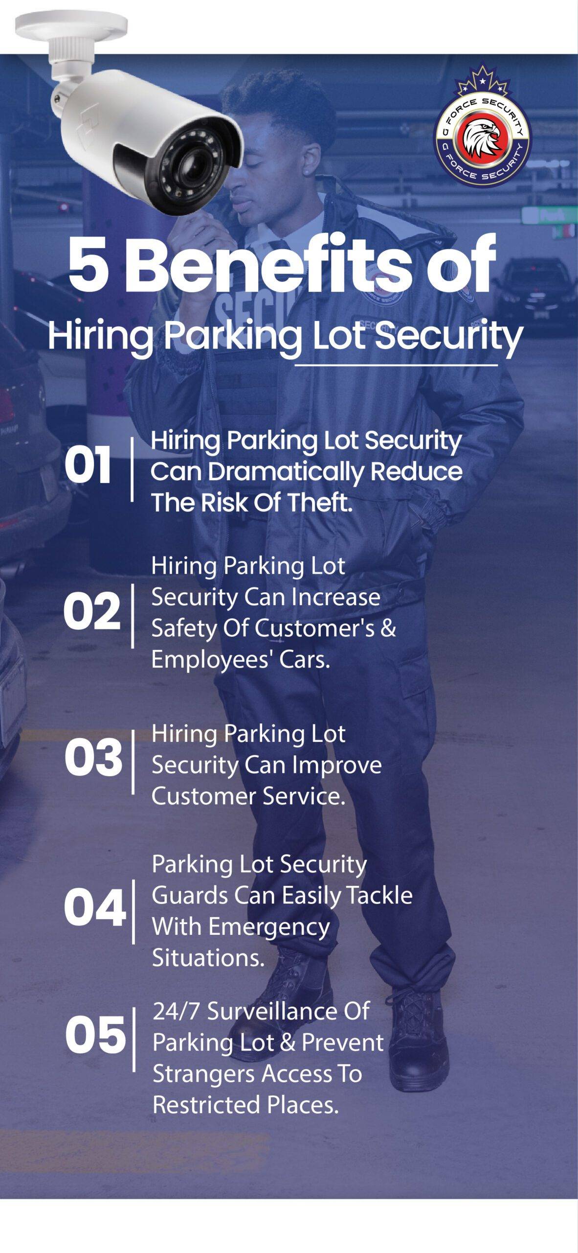 Top 5 Benefits of Hiring Parking Lot Security G Force Security